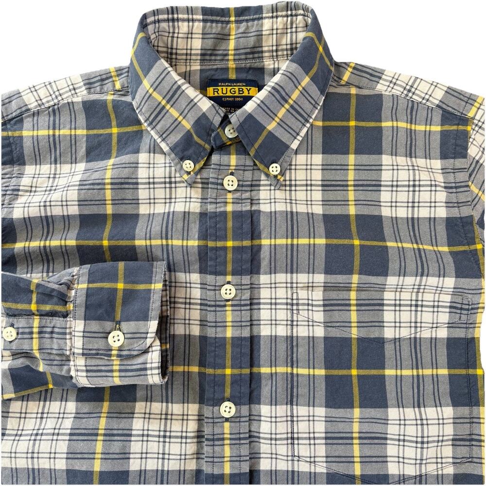 Ralph Lauren Rugby Women’s Plaid Long Sleeve Button Down Shirt Size 8